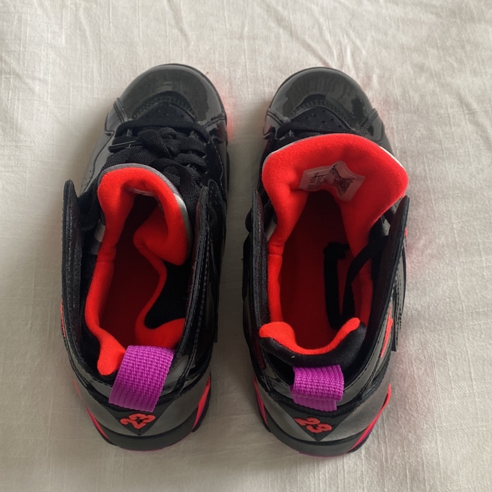 AIR JORDAN 7 RETRO BLACK PATENT LEATHER - Picture 4 of 11